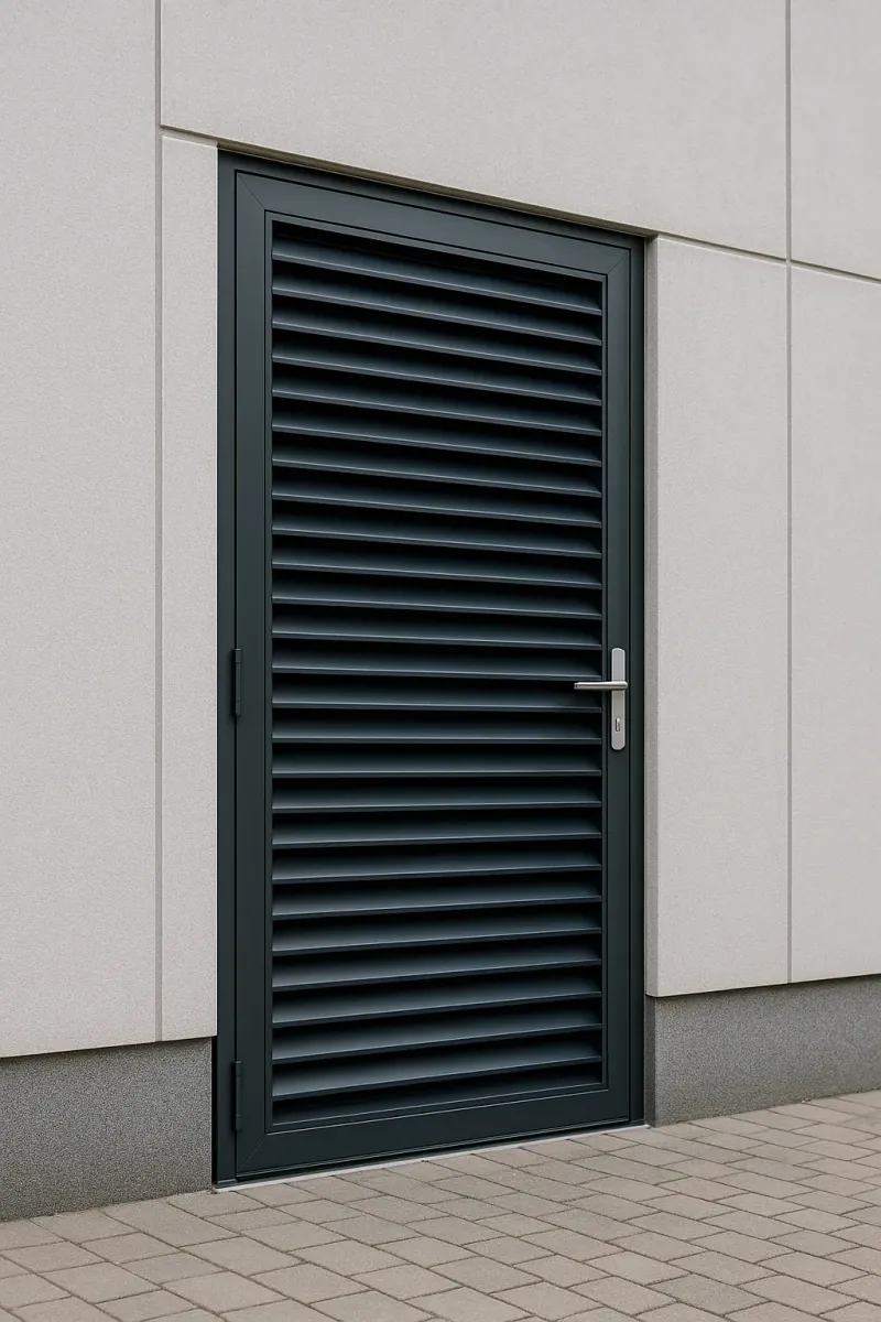 steel louvred doors - professional steel doors available in Nottingham from UK manufacturers